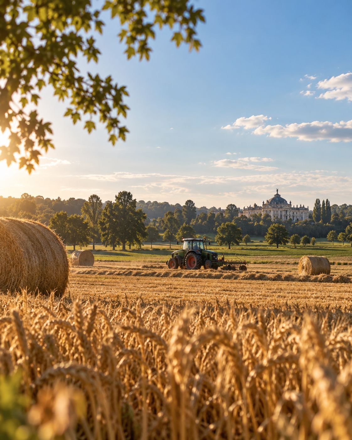 Campi e spighe nel paesaggio agricolo di Stupinigi