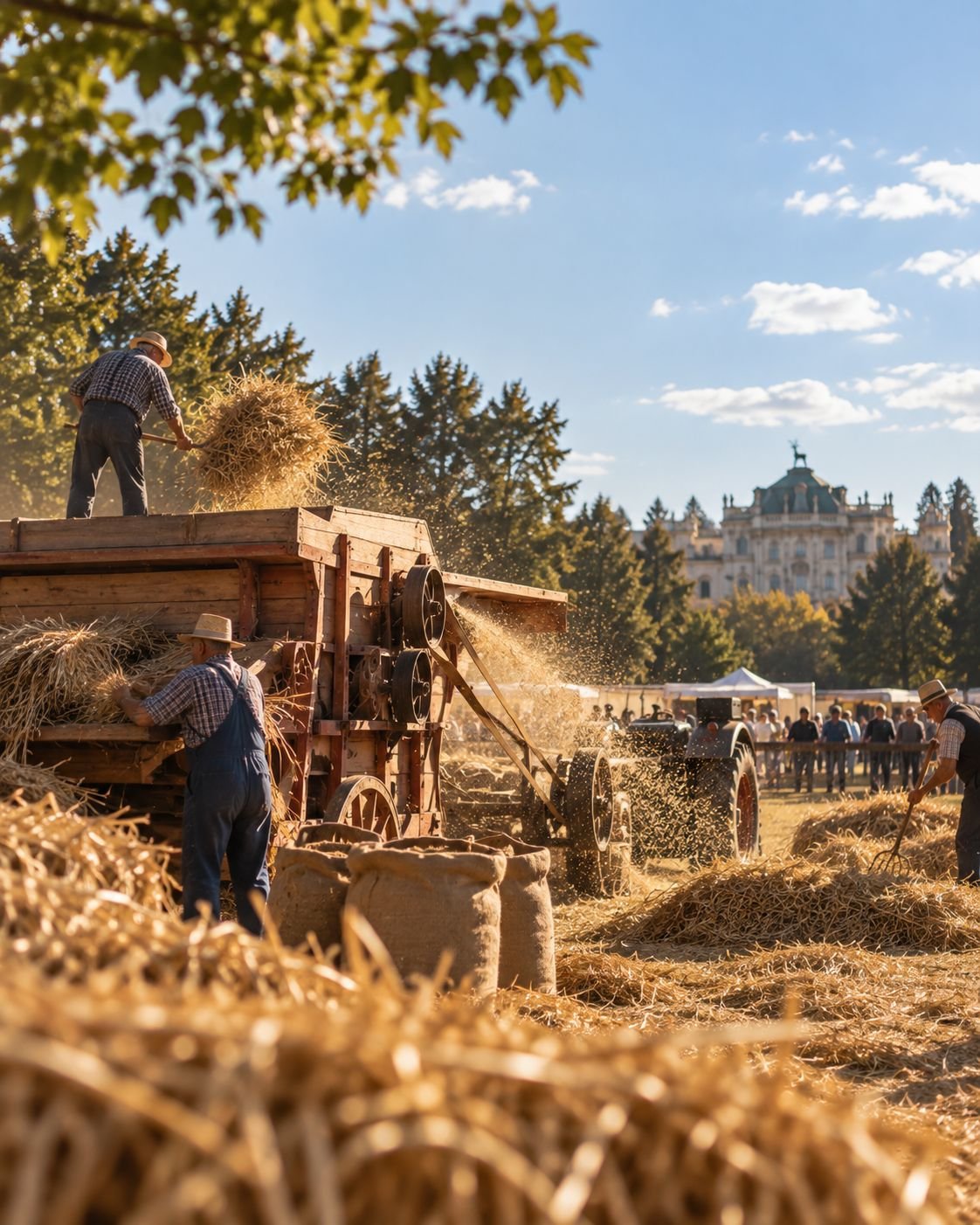 Trebbiatura tradizionale e cultura agricola del territorio