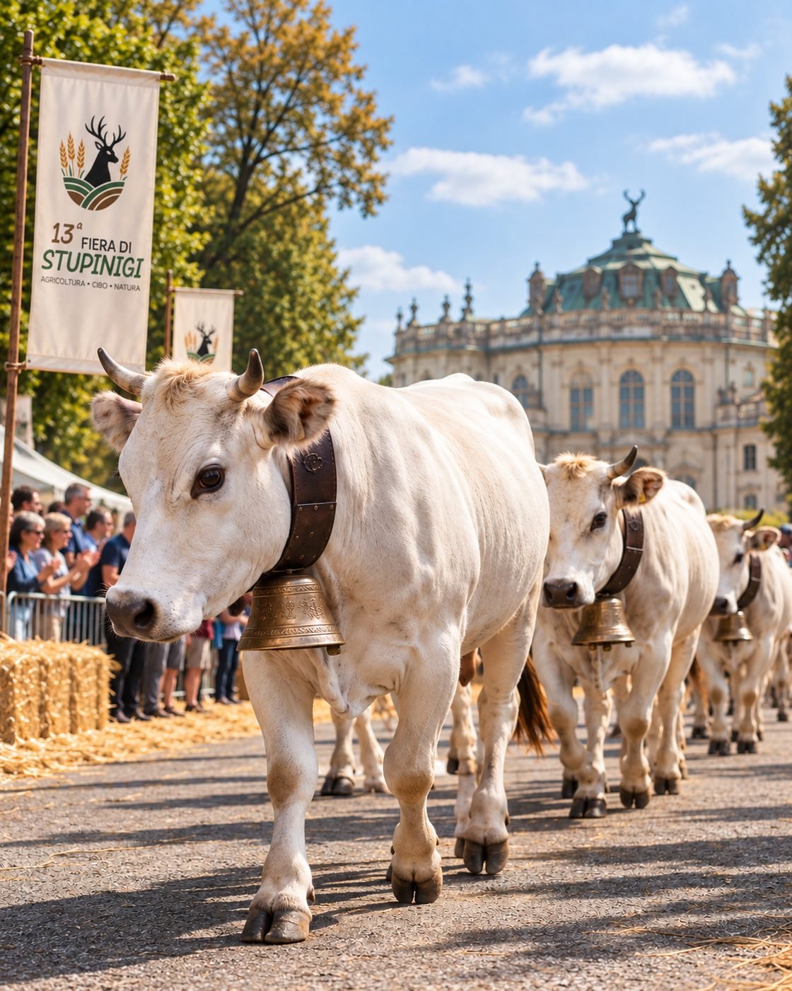 Sfilata delle vacche piemontesi alla Fiera di Stupinigi