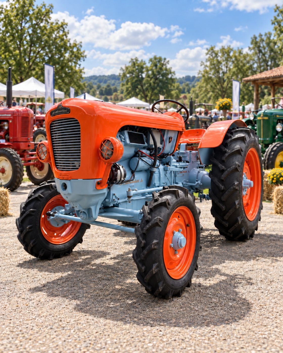 Trattore d’epoca esposto alla Fiera di Stupinigi